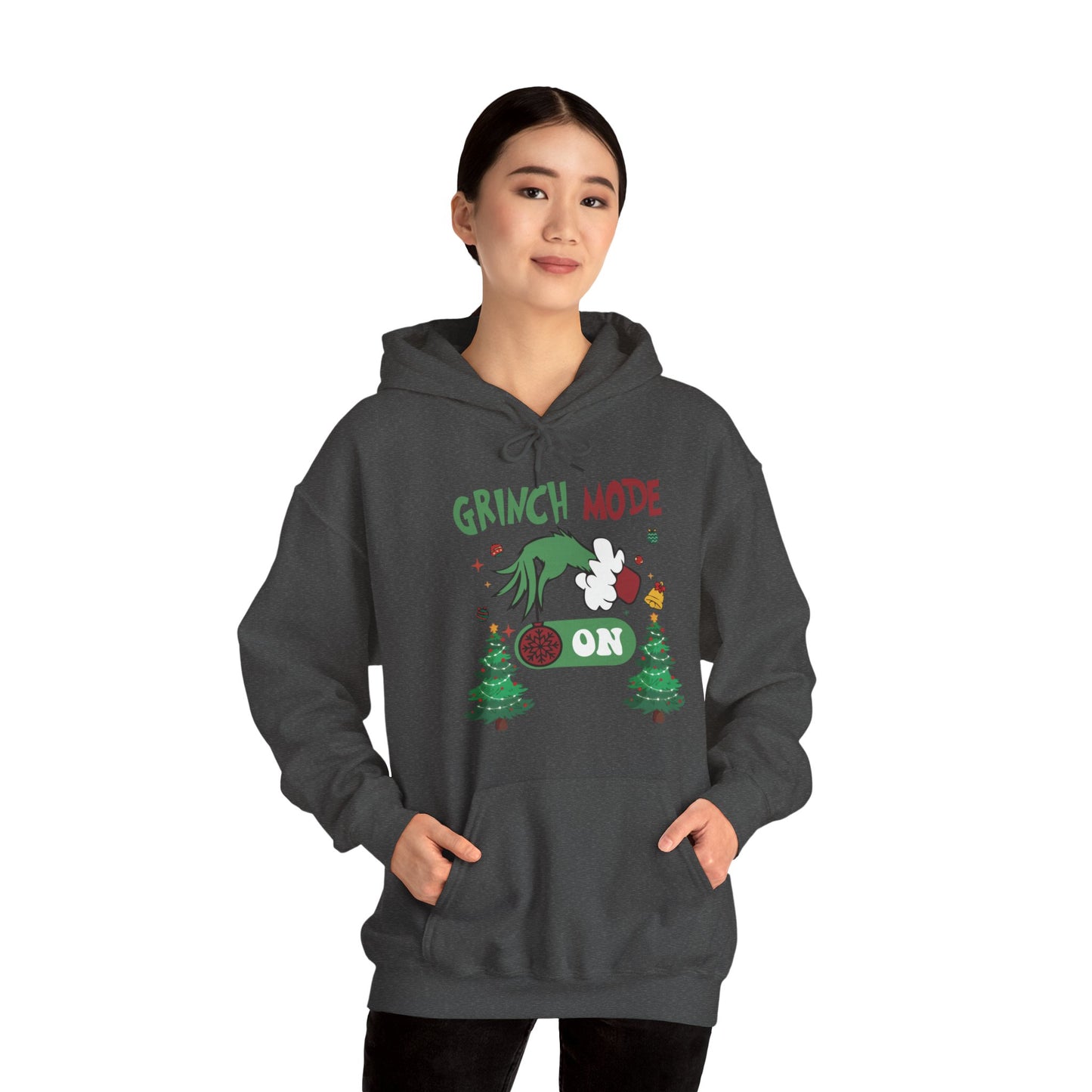 "Grinch Mode ON" Hooded Sweatshirt