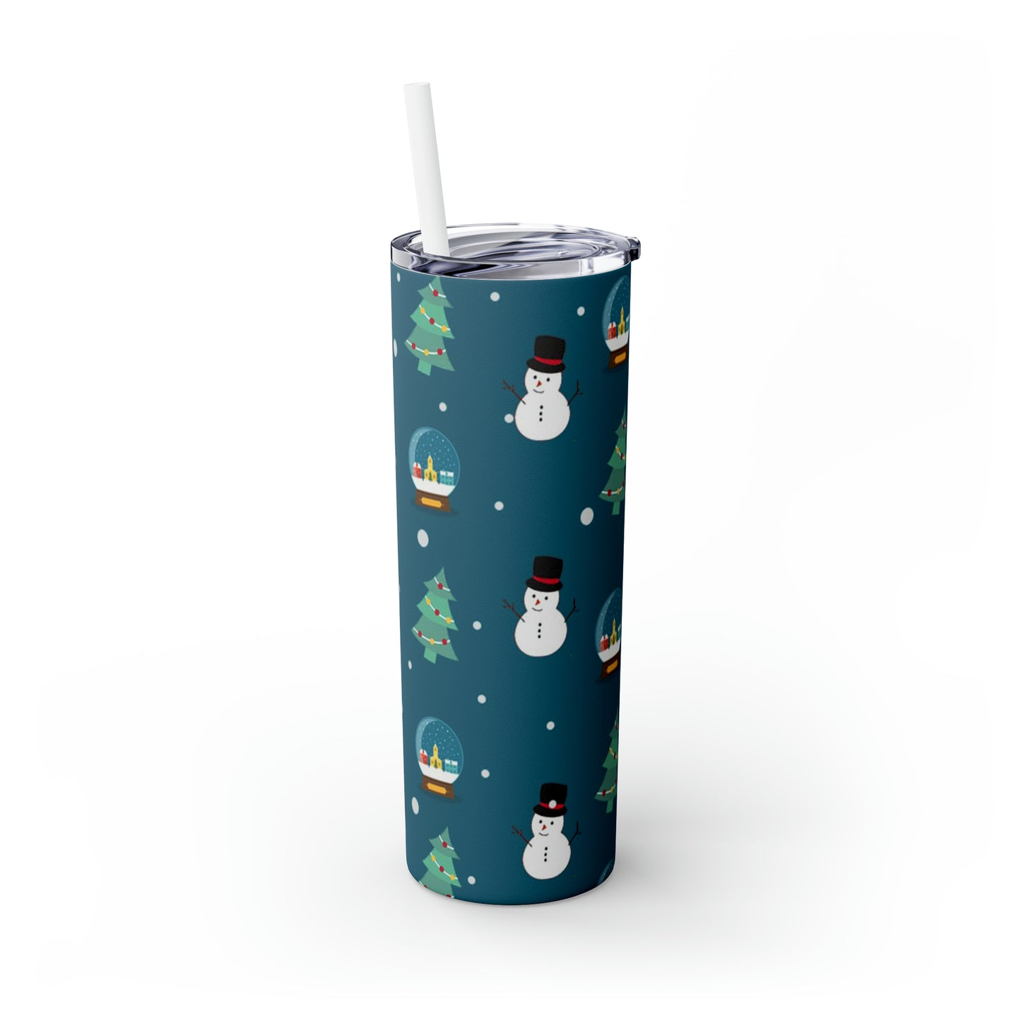 ‘Snow Days’ Skinny Tumbler with Straw, 20oz