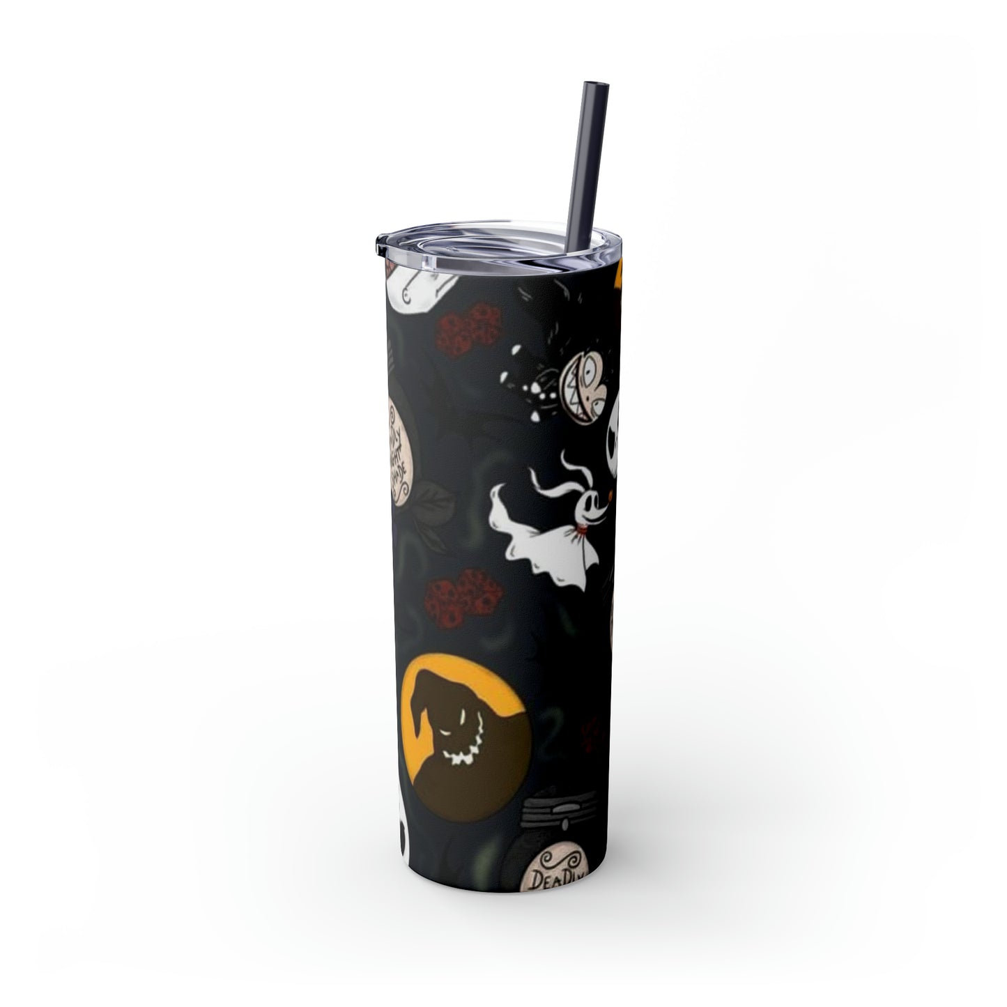 “NBC” Skinny Tumbler with Straw, 20oz