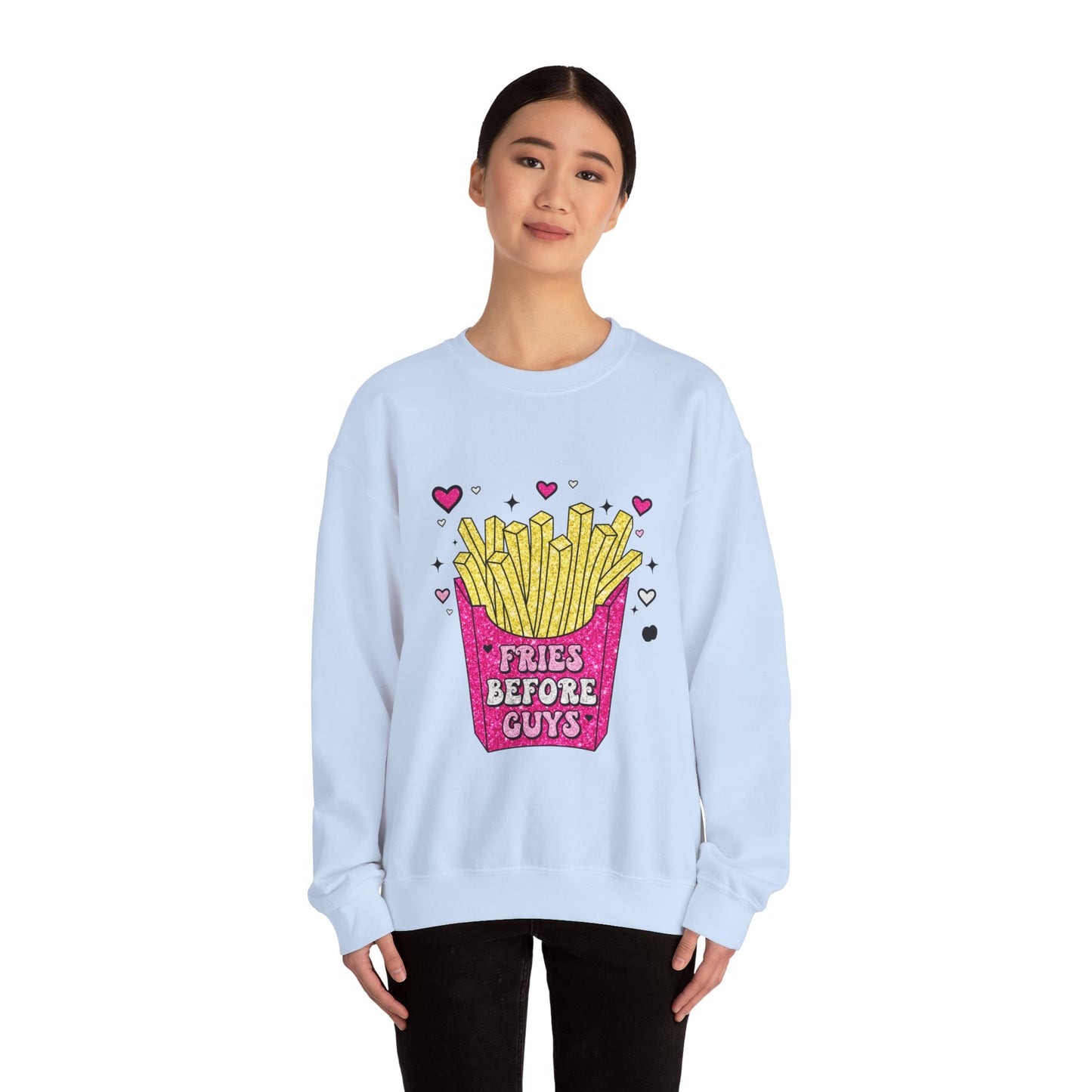 "Fries Before Guys" Crewneck Sweatshirt