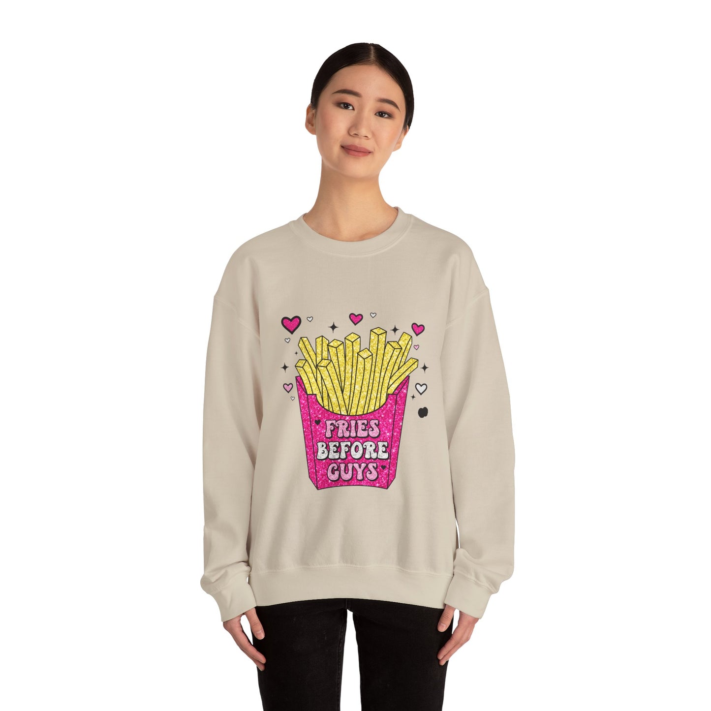 "Fries Before Guys" Crewneck Sweatshirt