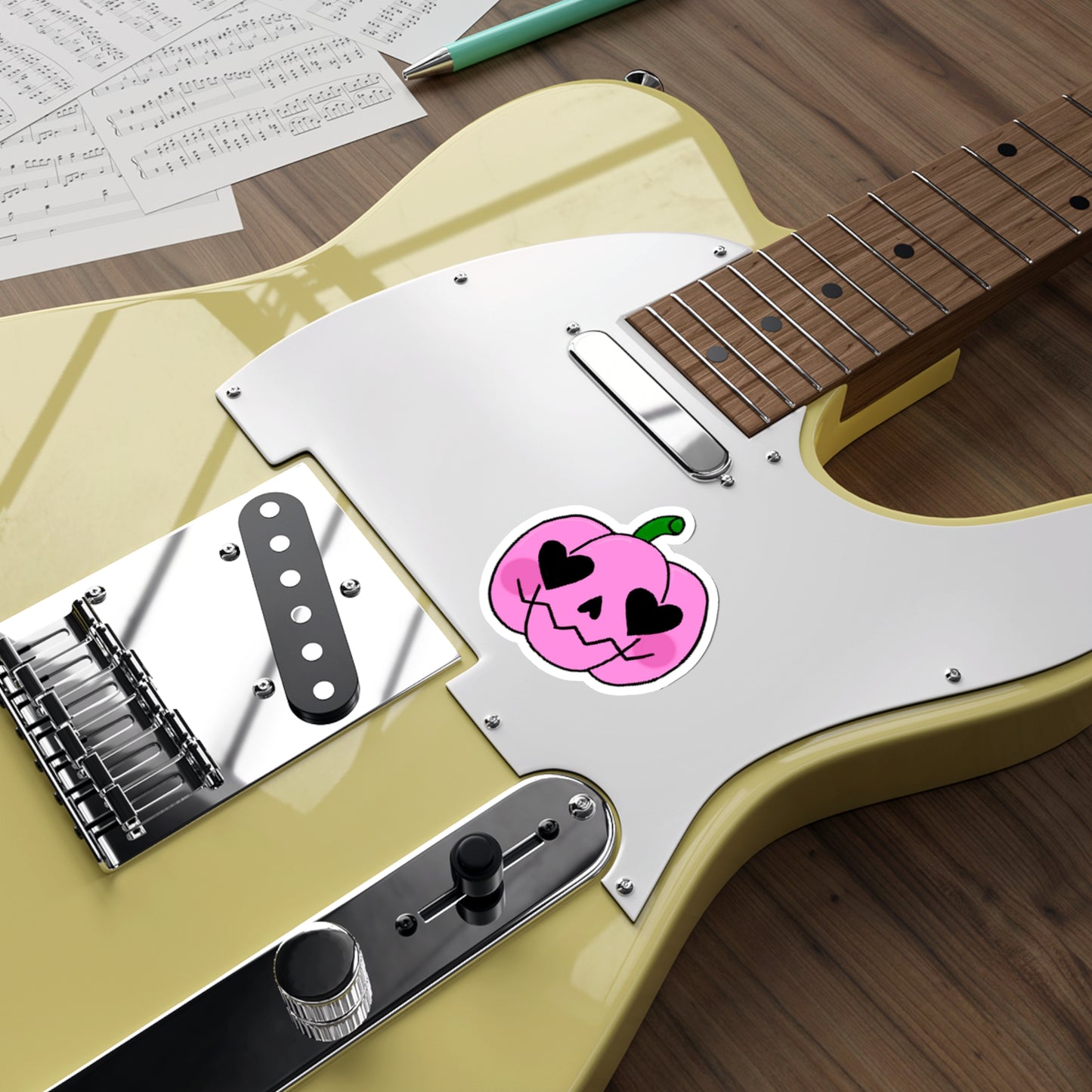 Pink Pumpkin Die-Cut Sticker