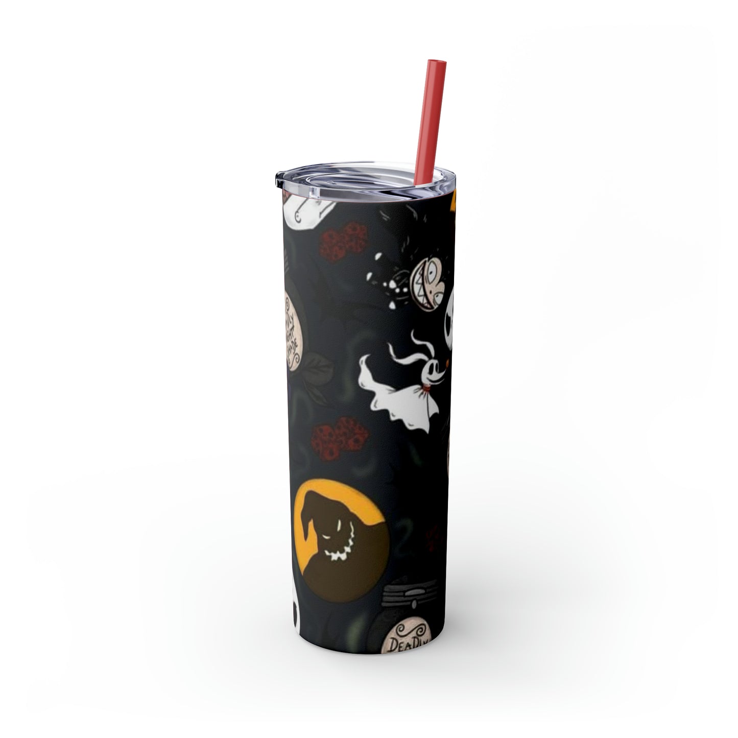 “NBC” Skinny Tumbler with Straw, 20oz