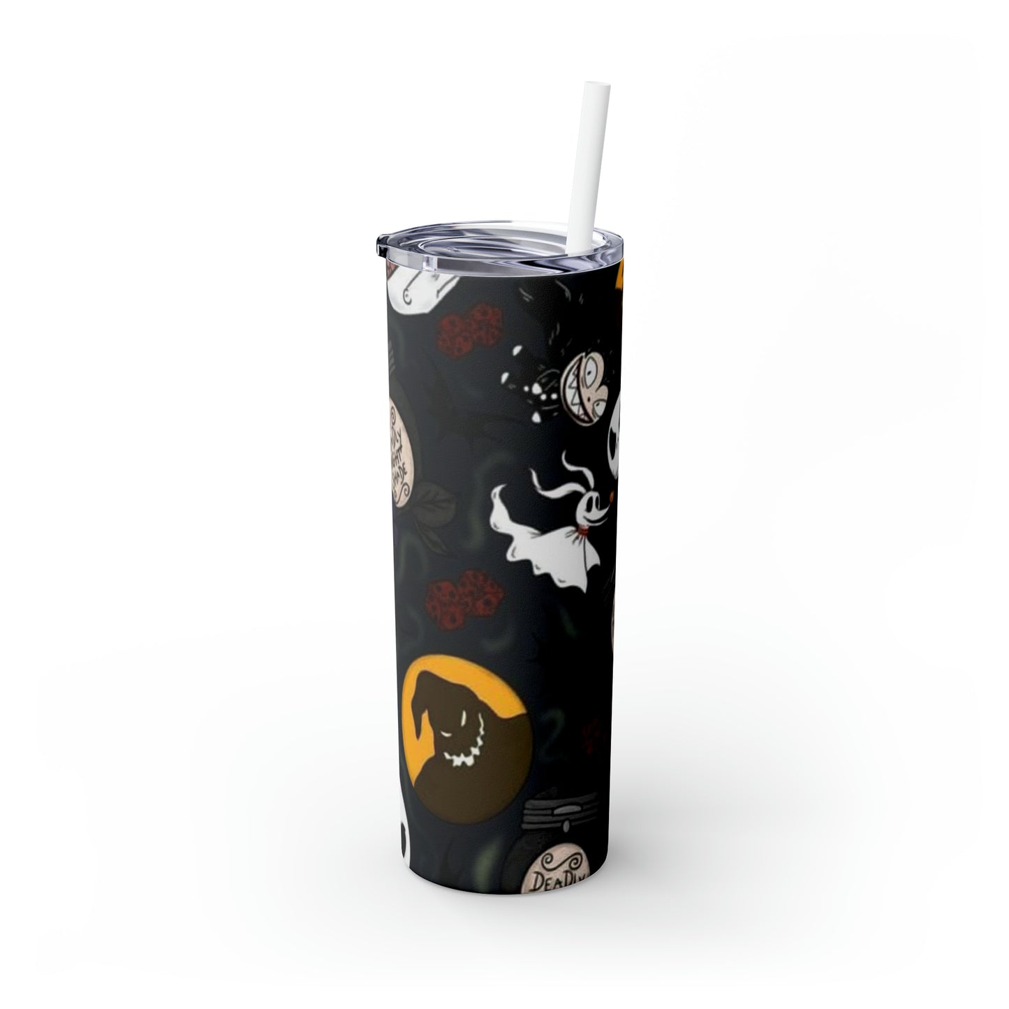 “NBC” Skinny Tumbler with Straw, 20oz