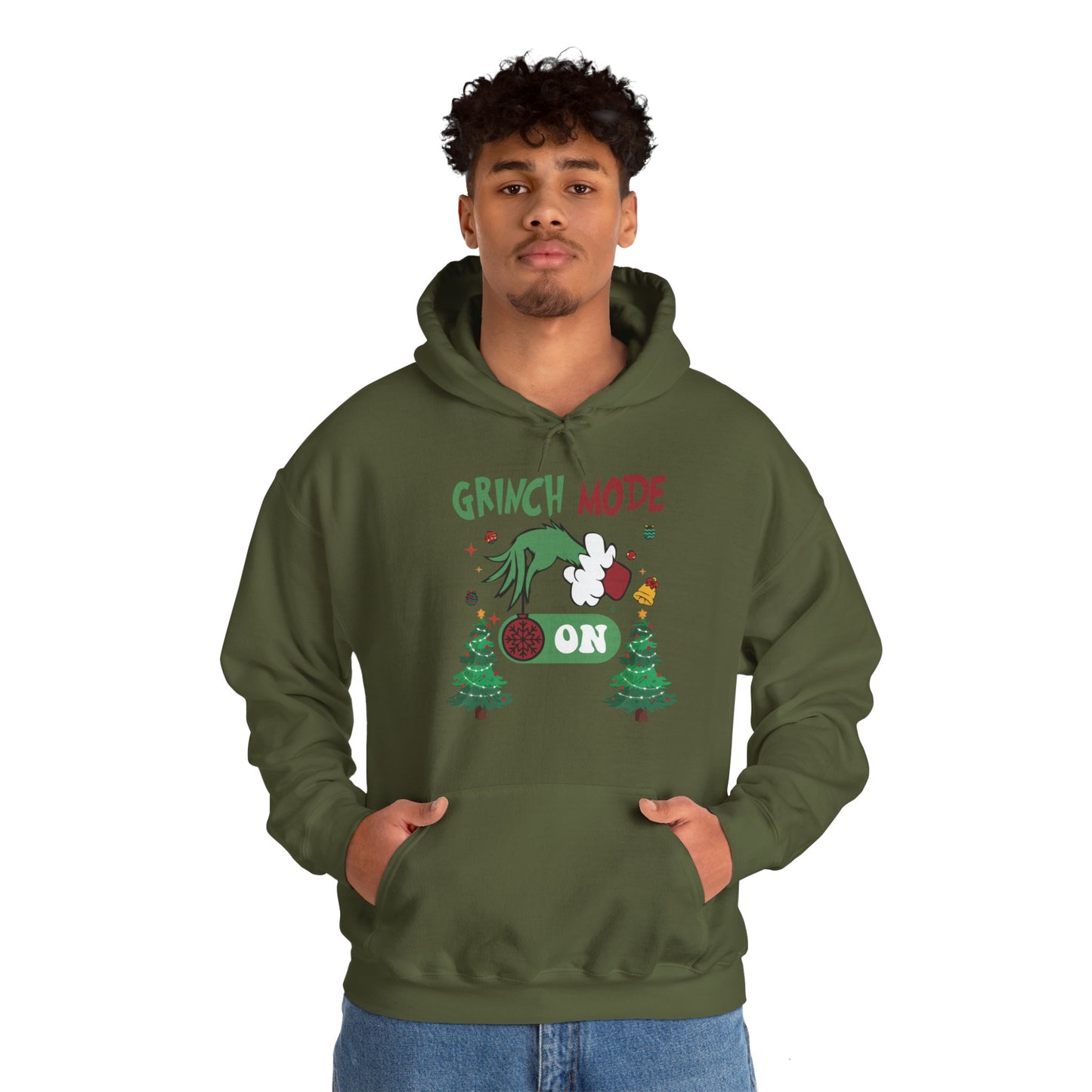 "Grinch Mode ON" Hooded Sweatshirt