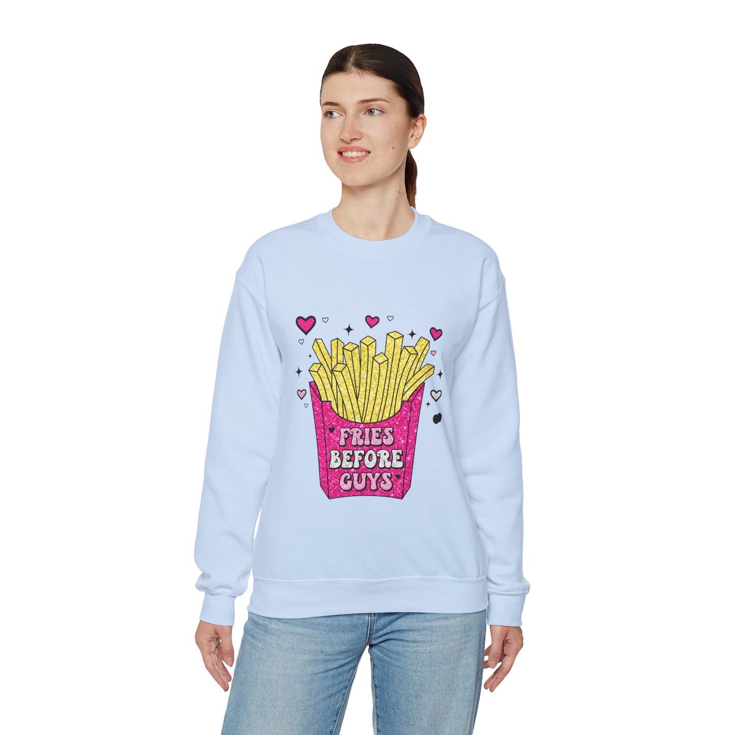 "Fries Before Guys" Crewneck Sweatshirt