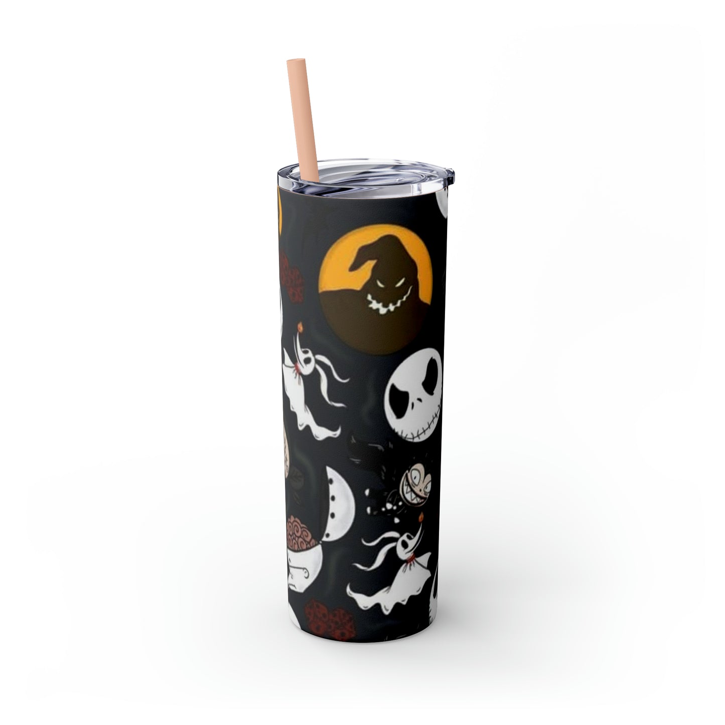 “NBC” Skinny Tumbler with Straw, 20oz