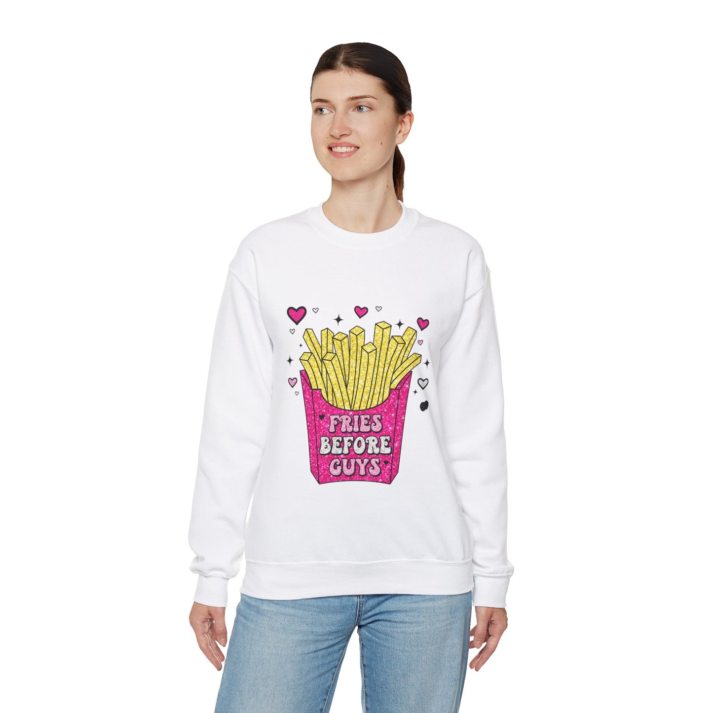 "Fries Before Guys" Crewneck Sweatshirt