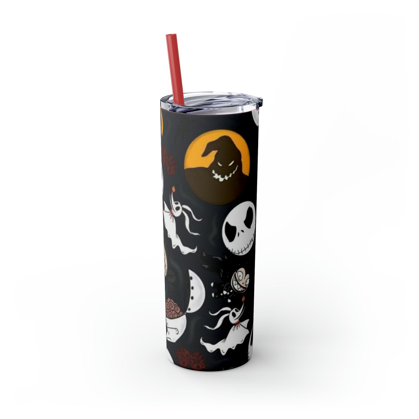 “NBC” Skinny Tumbler with Straw, 20oz