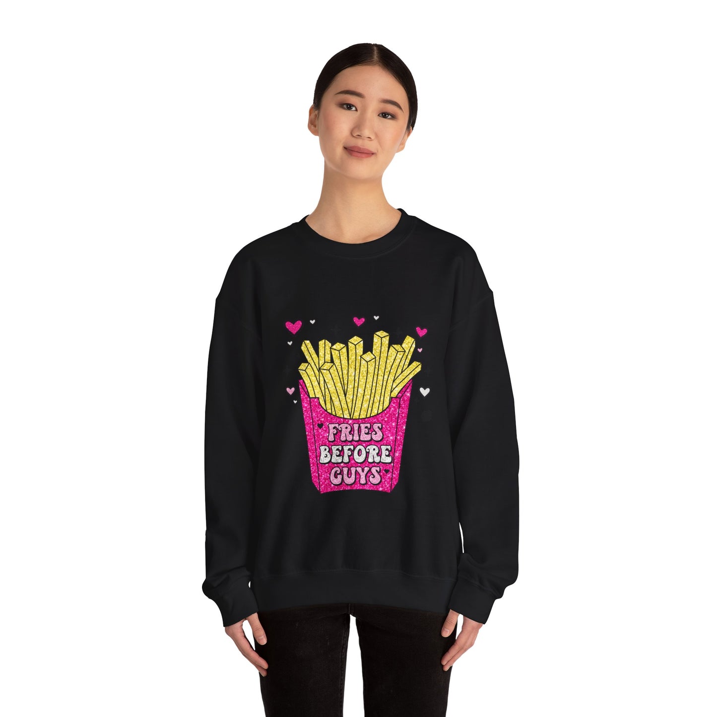 "Fries Before Guys" Crewneck Sweatshirt