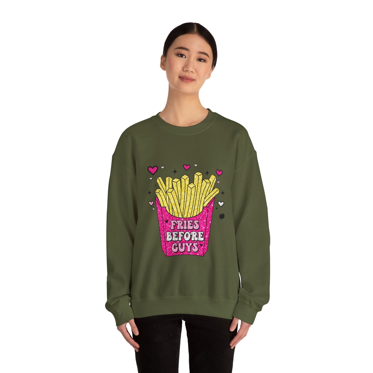 "Fries Before Guys" Crewneck Sweatshirt