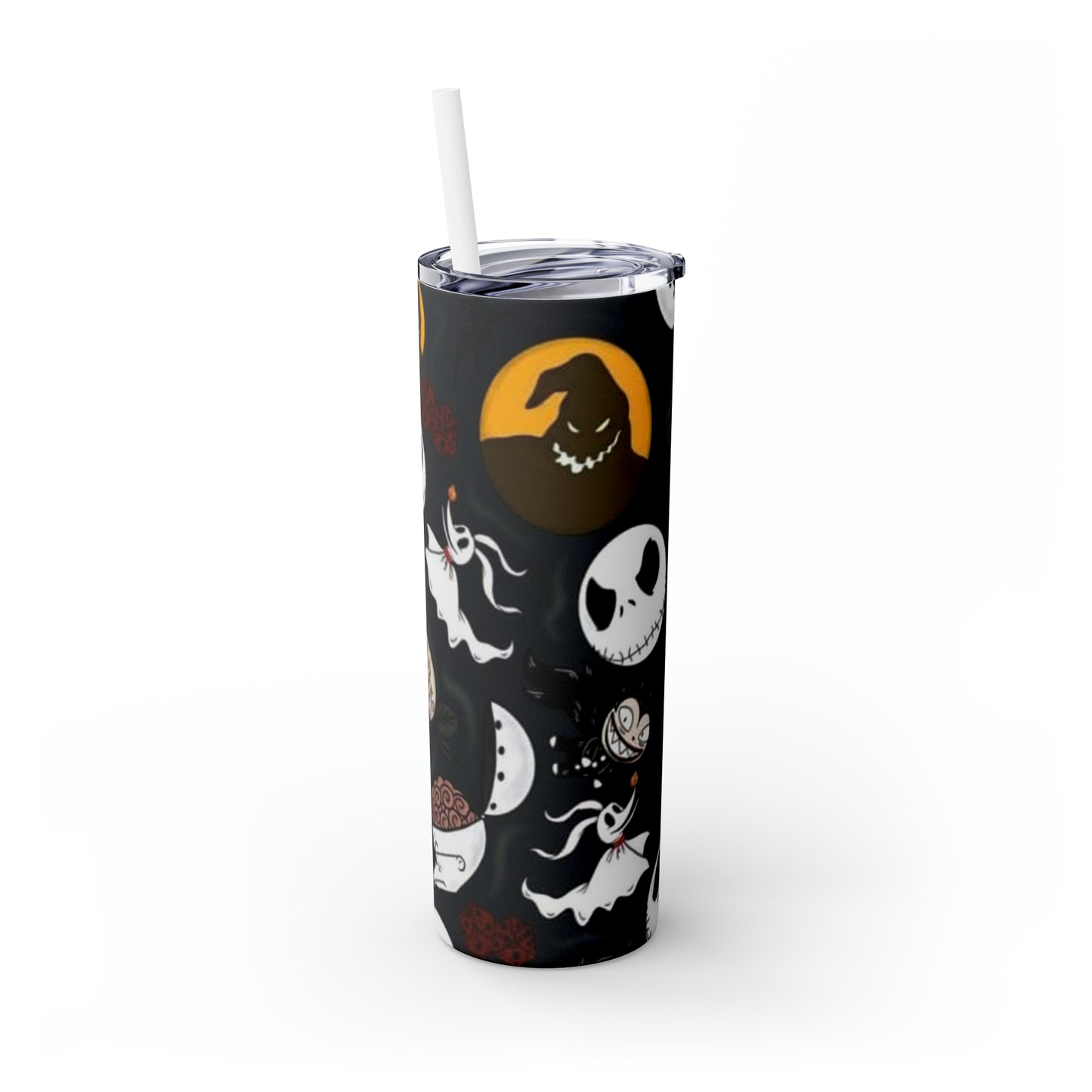 “NBC” Skinny Tumbler with Straw, 20oz