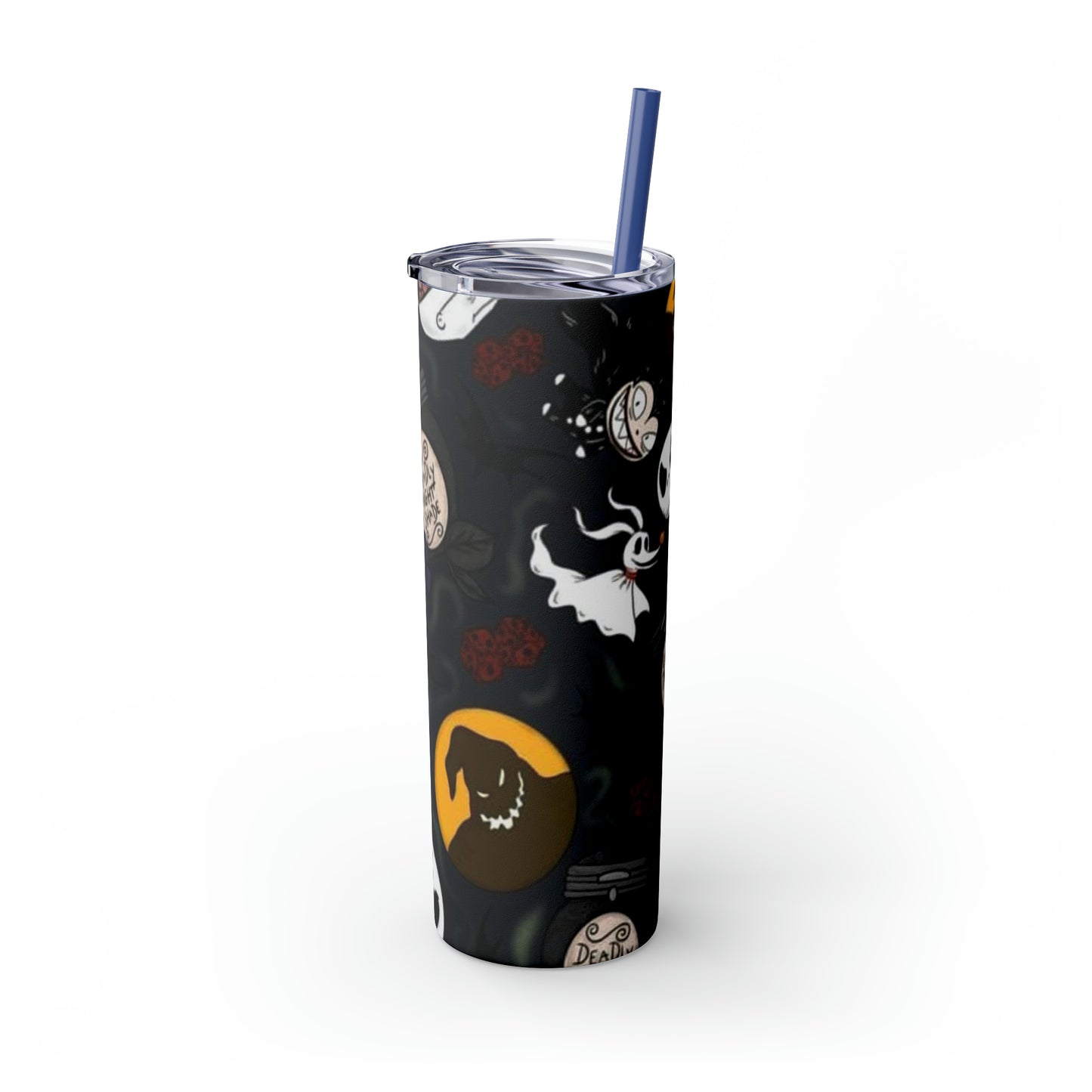 “NBC” Skinny Tumbler with Straw, 20oz