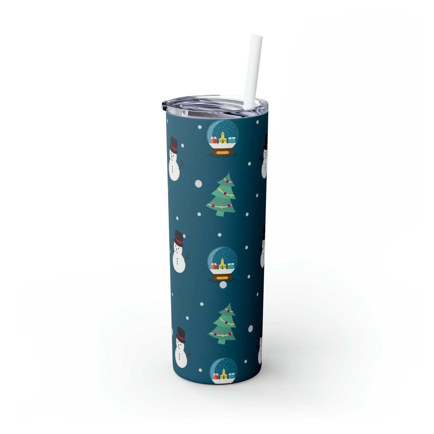 ‘Snow Days’ Skinny Tumbler with Straw, 20oz