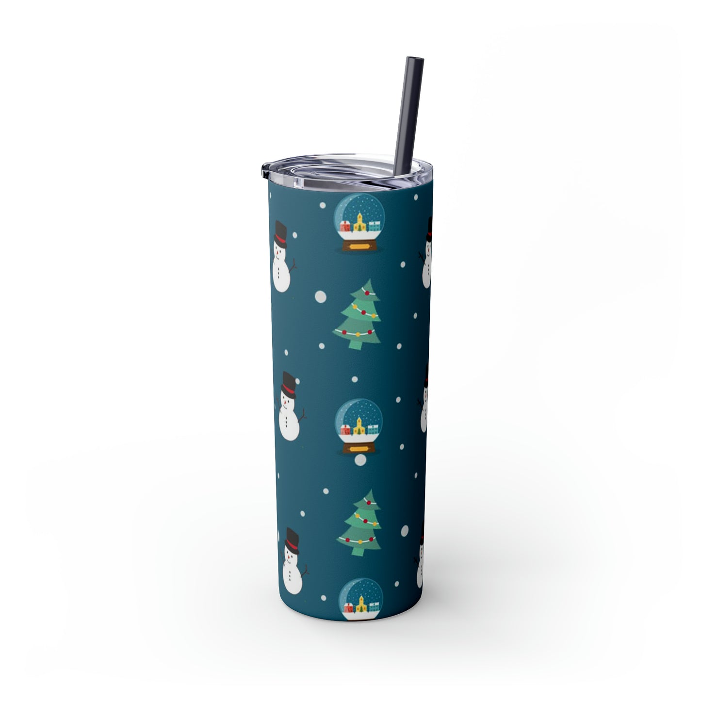 ‘Snow Days’ Skinny Tumbler with Straw, 20oz