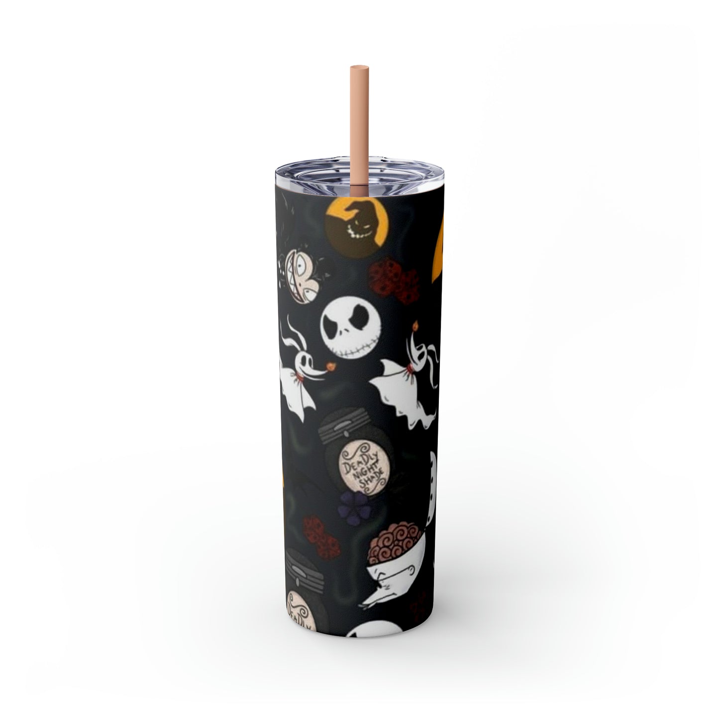 “NBC” Skinny Tumbler with Straw, 20oz