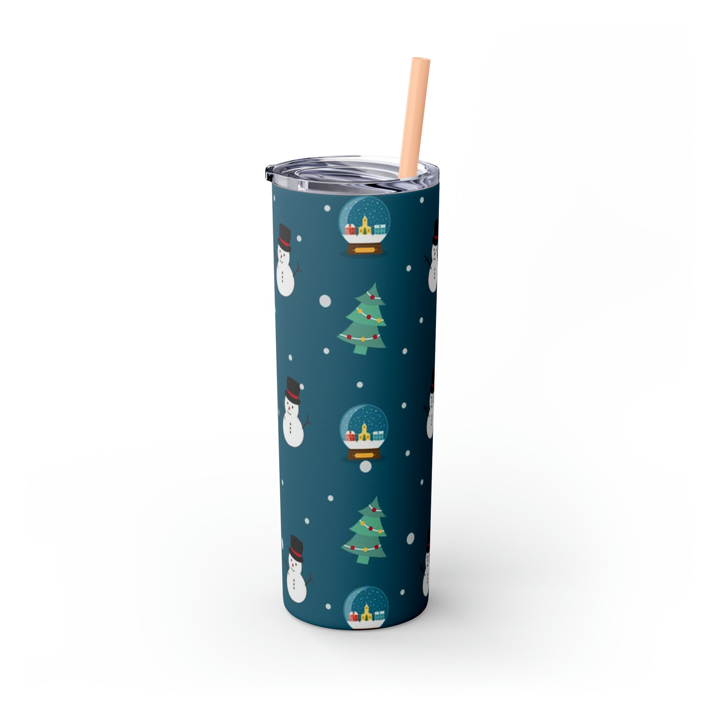 ‘Snow Days’ Skinny Tumbler with Straw, 20oz