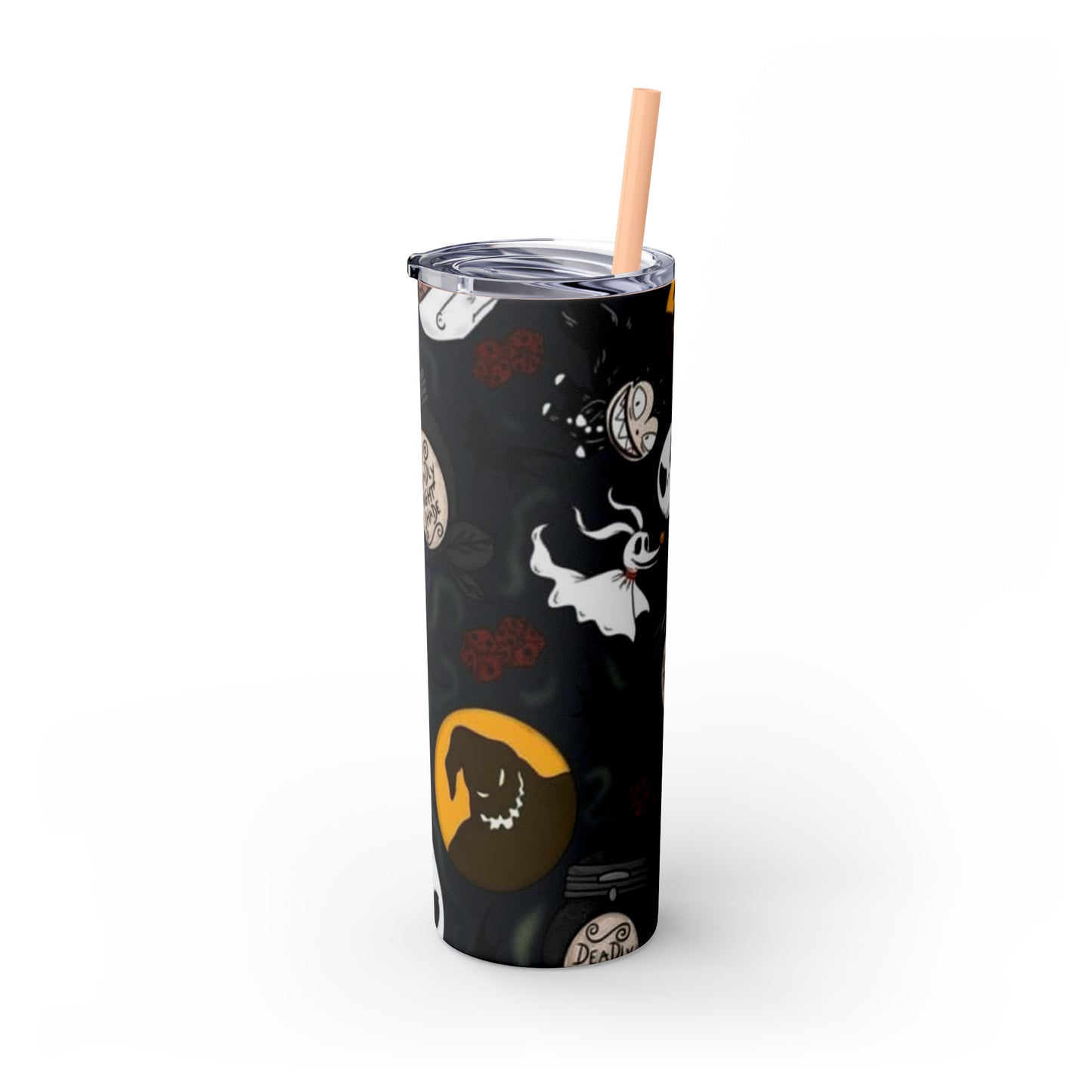 “NBC” Skinny Tumbler with Straw, 20oz