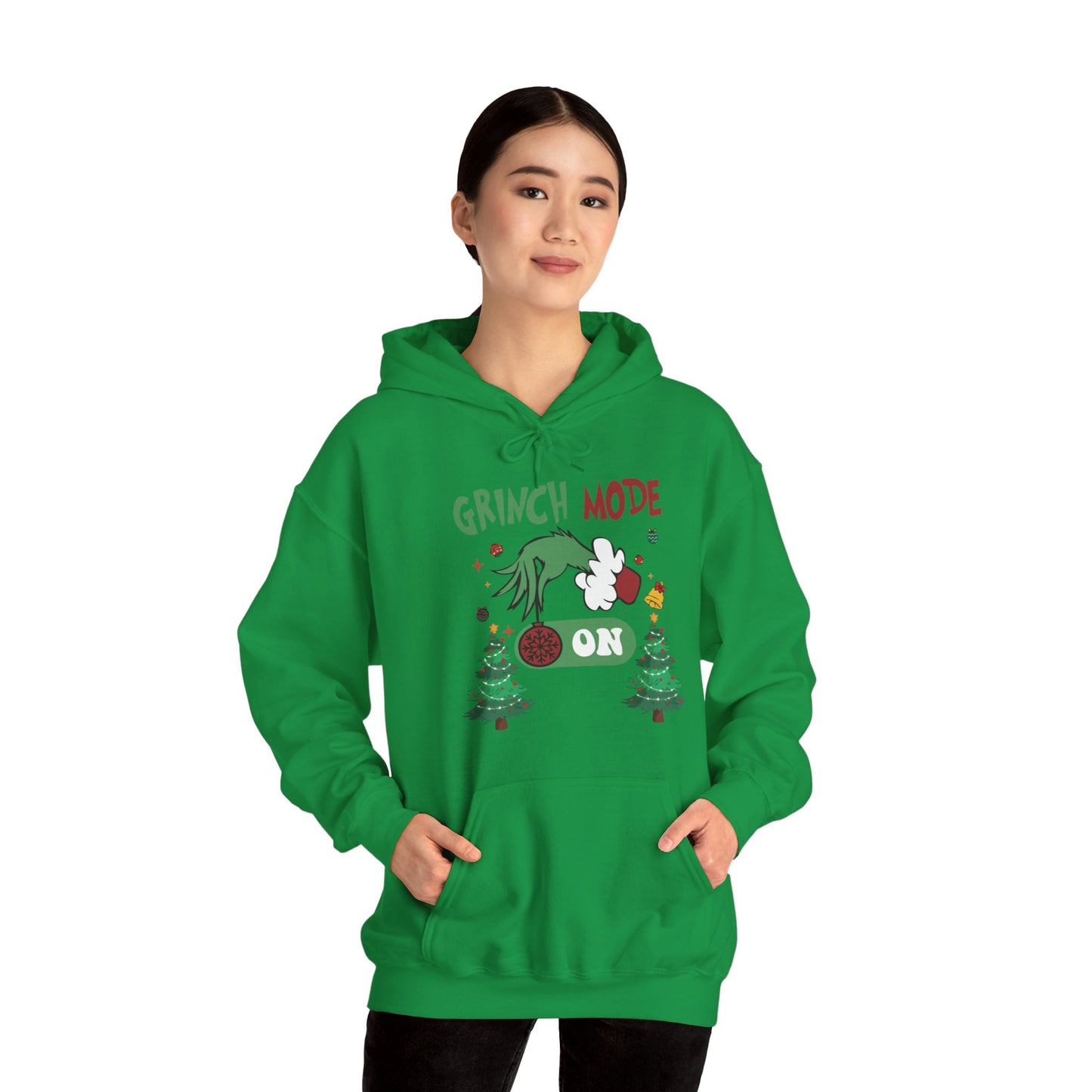 "Grinch Mode ON" Hooded Sweatshirt