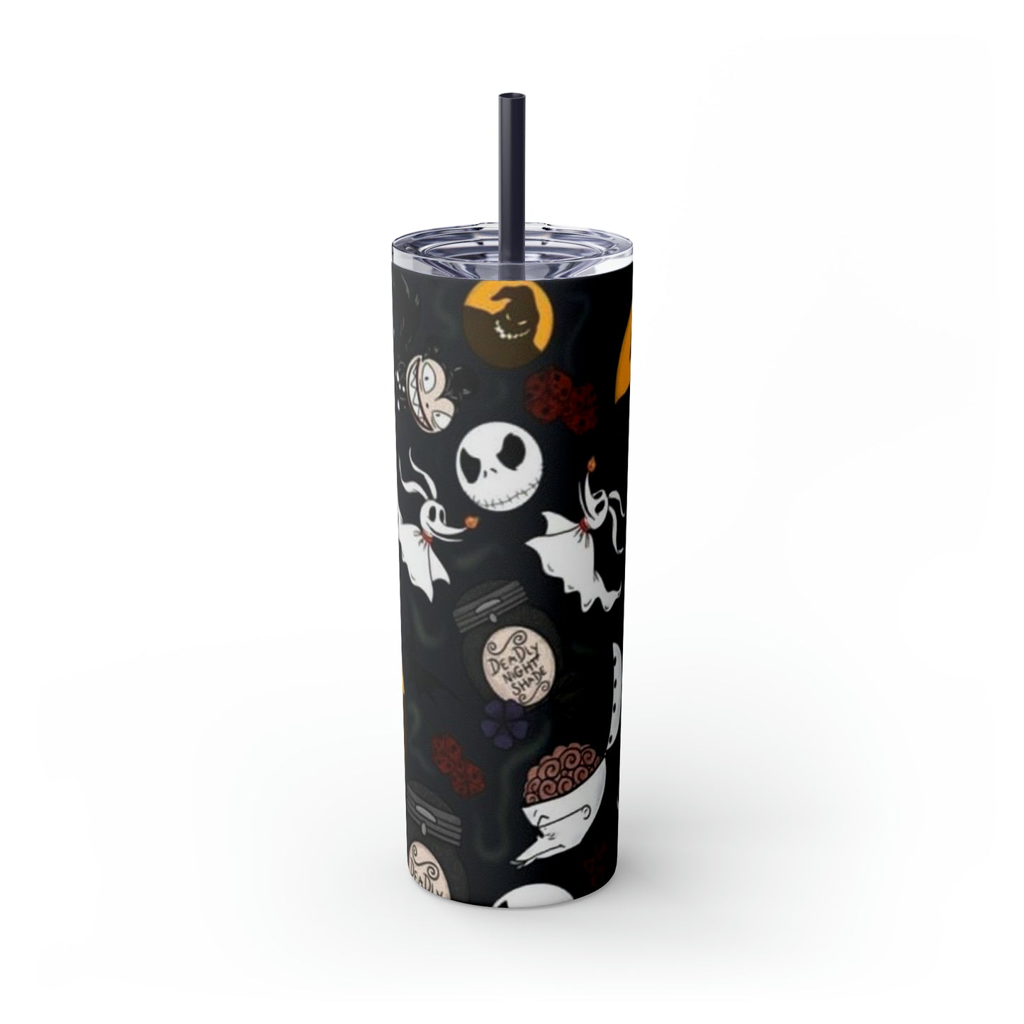 “NBC” Skinny Tumbler with Straw, 20oz