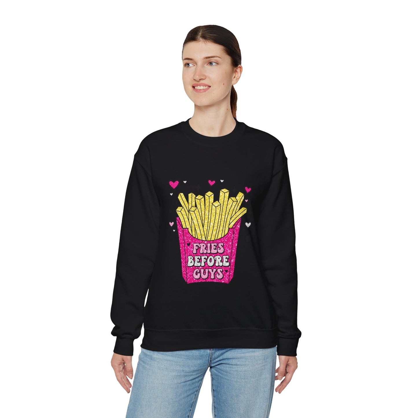 "Fries Before Guys" Crewneck Sweatshirt