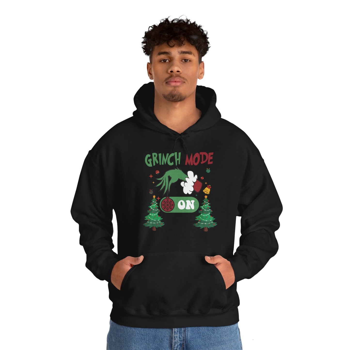 "Grinch Mode ON" Hooded Sweatshirt