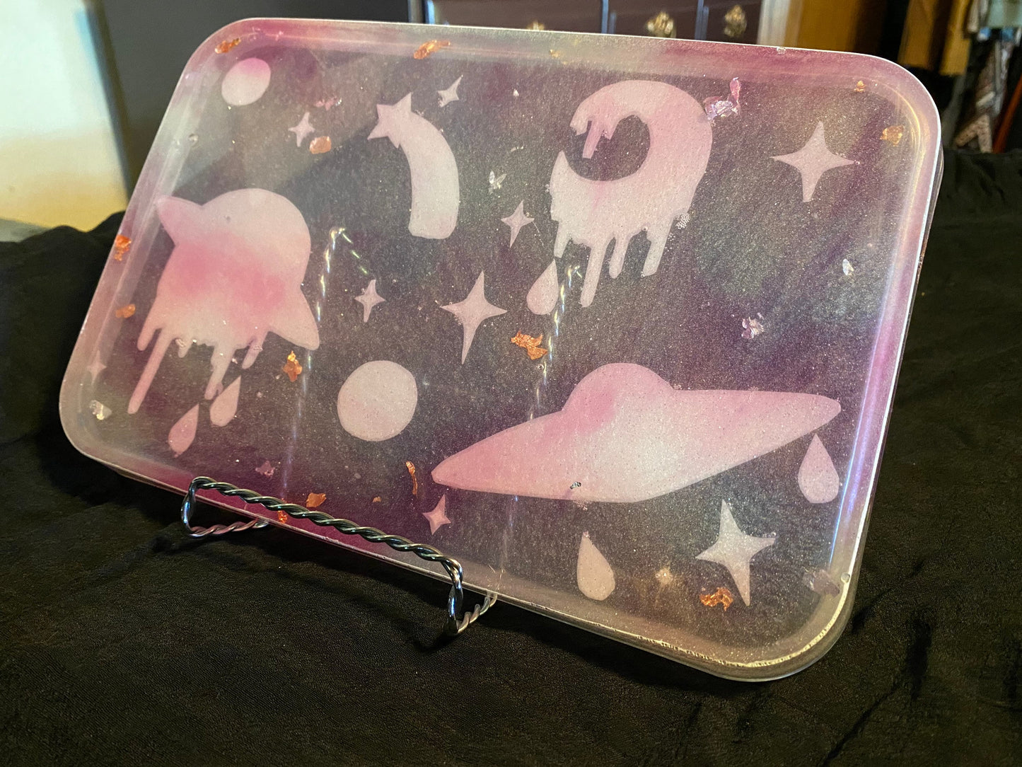 Trippy Space Rolling Tray