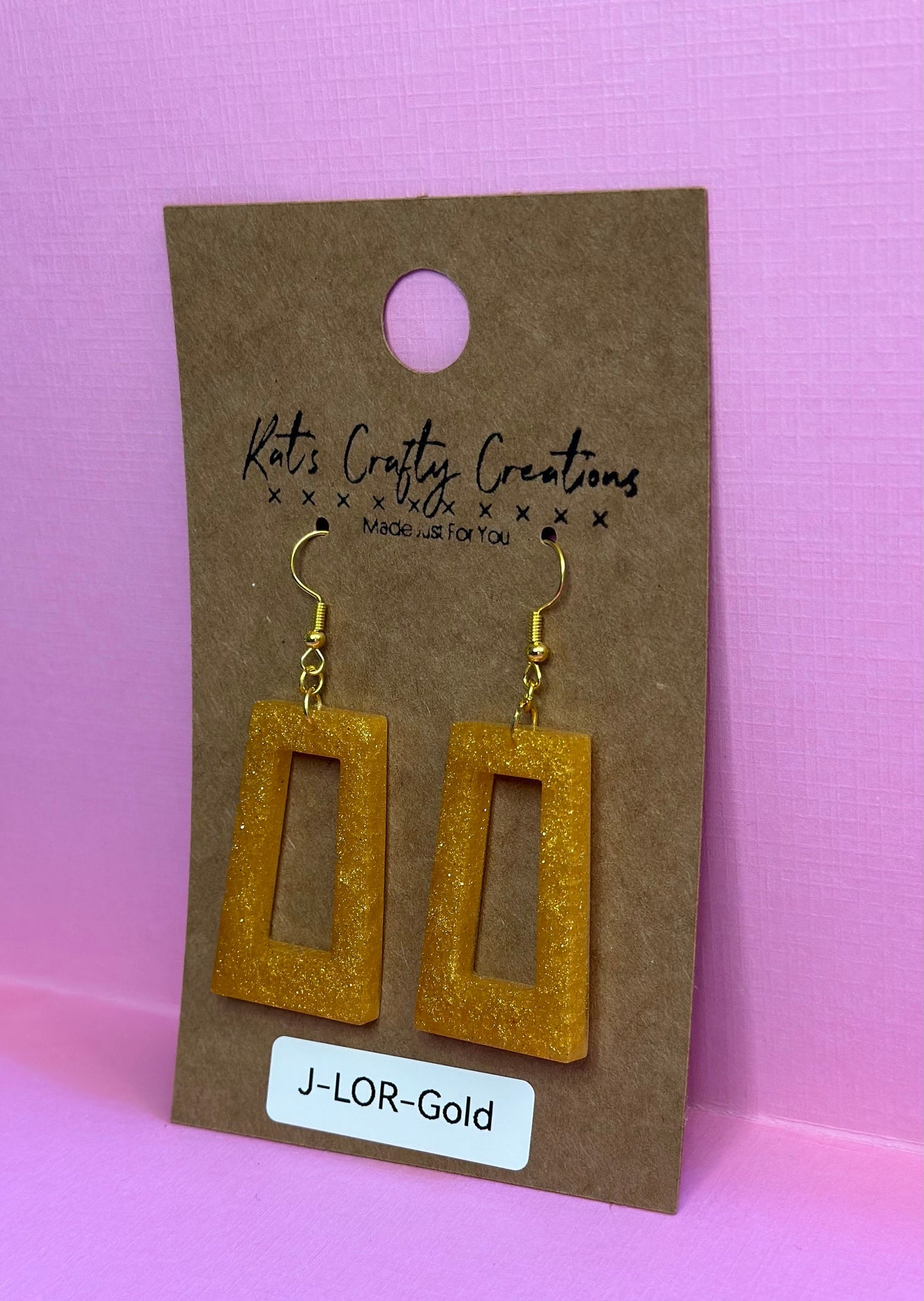 Large Open Rectangle Earrings