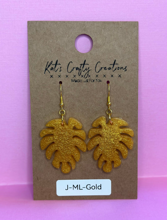 Monstera Earrings