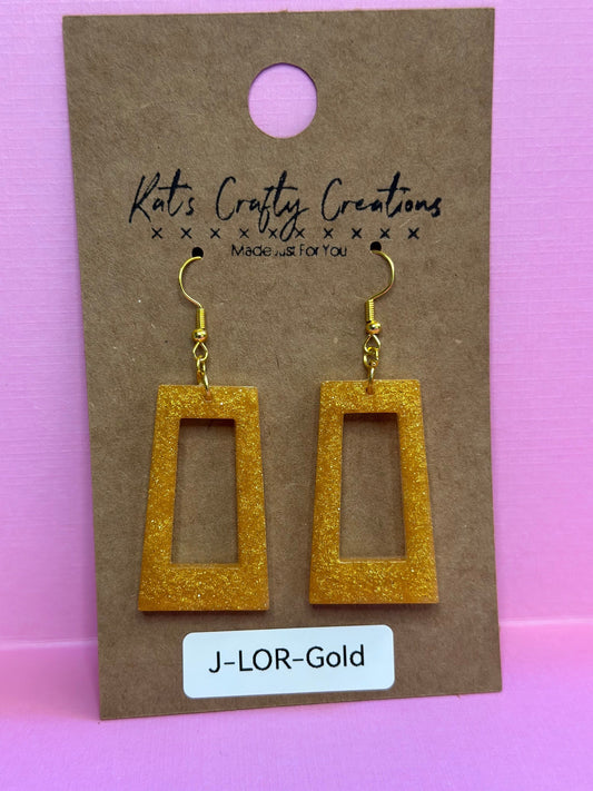 Large Open Rectangle Earrings