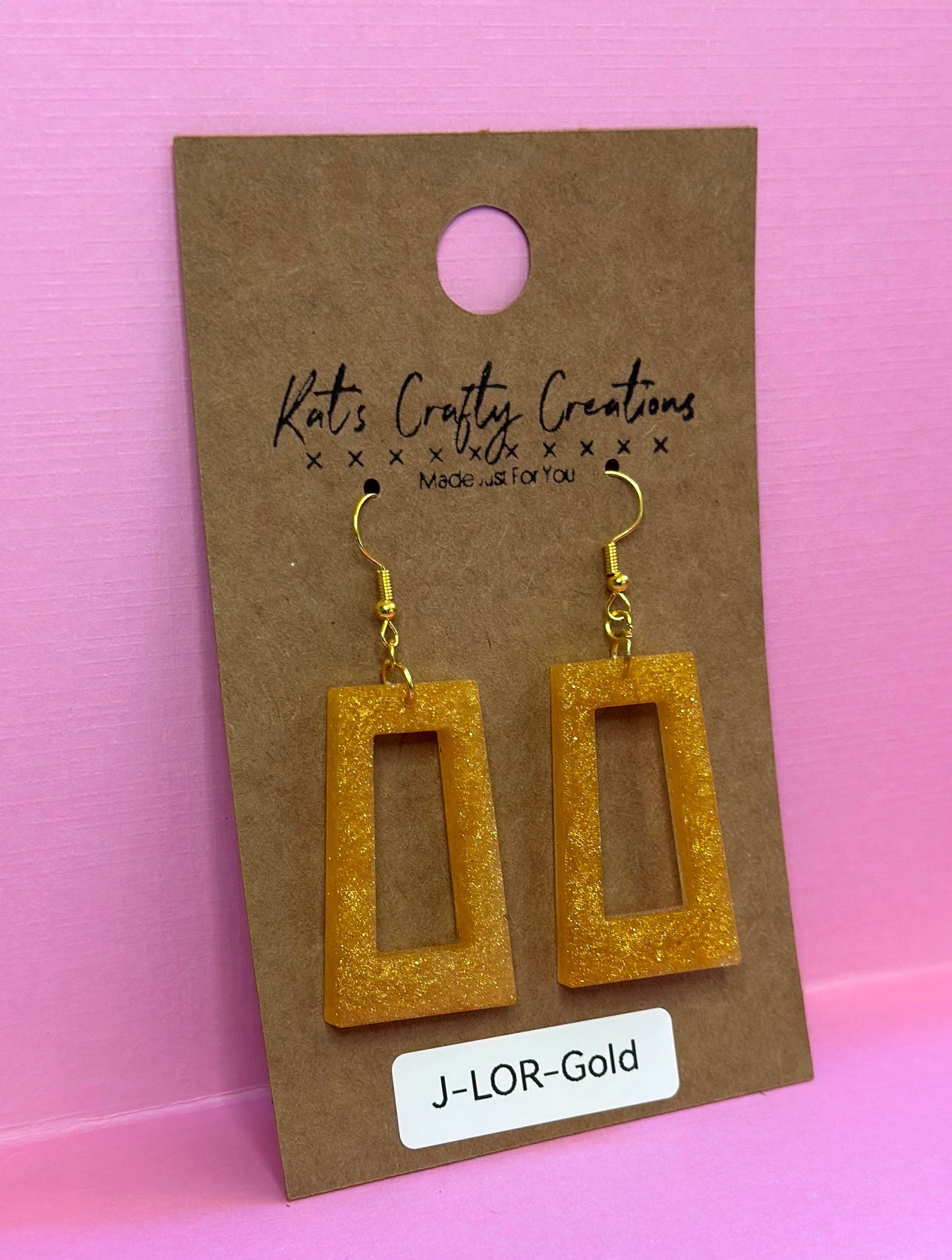 Large Open Rectangle Earrings