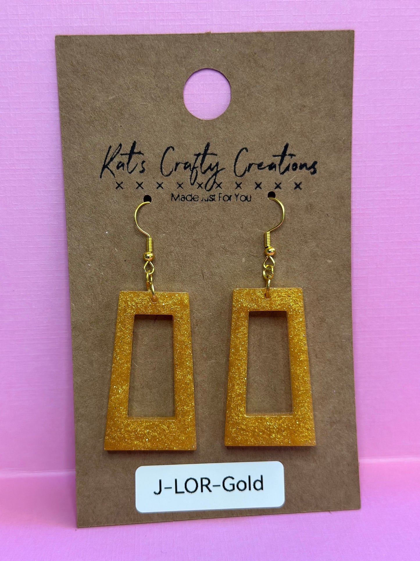 Large Open Rectangle Earrings