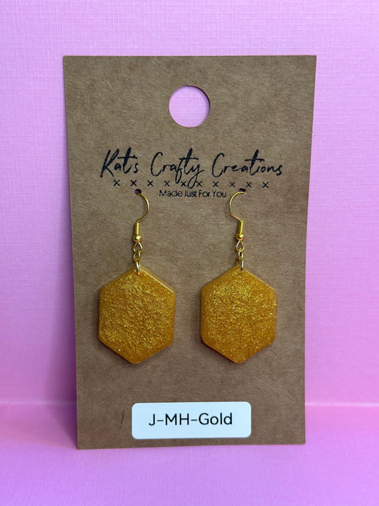 Medium Hexagon Earrings COLOR OPTIONS